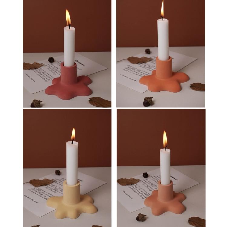 2Pcs Water Drop Candle Holder Silicone Mold for DIY Gypsum Tabletop Candlestick