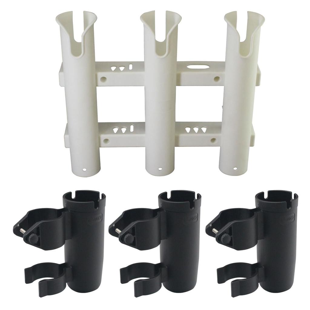 BMO JAPAN Triple Rod Holder Jig Holder Set of 3 20A0043 20A0043 (Integrated) & (Black) [20A0024 20A0043]