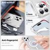 Magnetic for iPhone 16/15/14/13/12 Pro Max Case Slim Translucent Matte Shockproof [Compatible with Magnetic][Anti-Yellowing]