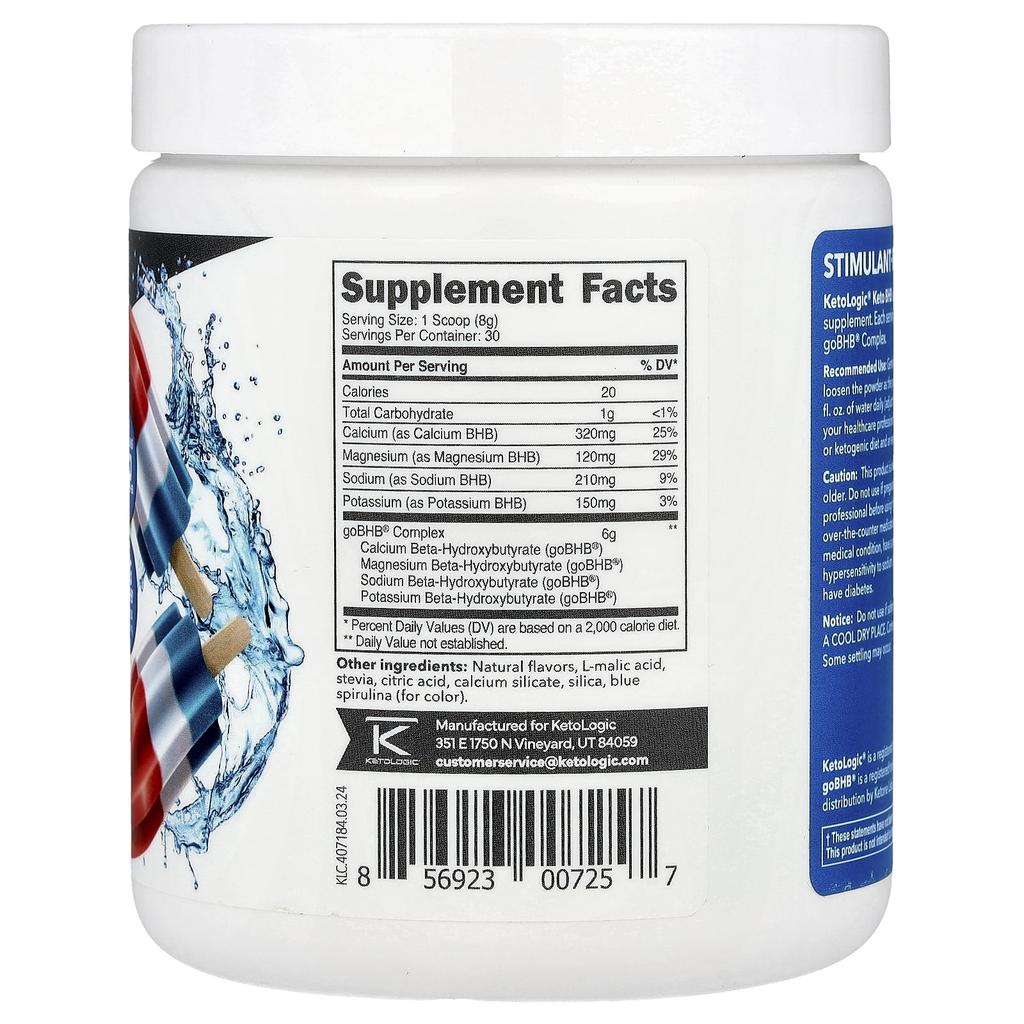 Keto Bhb, Patriot Pop, 249G(8.9Oz)