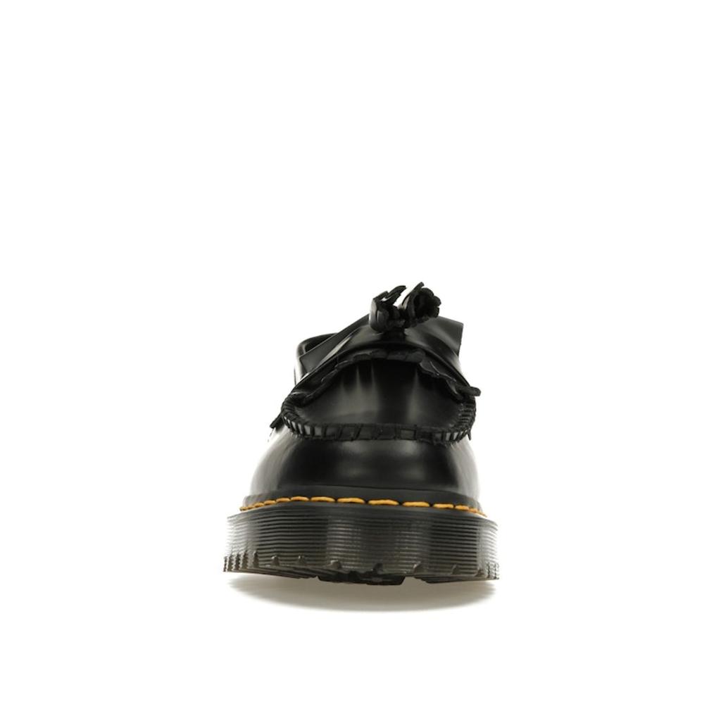Dr. Martens Adrian Yellow Stitch Leather Tassel Loafer Black Unisex Sneakers 22209001