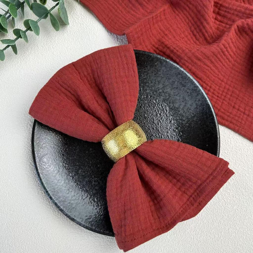 6Pcs 40x40cm Thick Gauze Cotton Napkins Reusable Tea Towel for Wedding Party Dinners Baby Shower Christmas Table Decoration