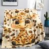 Giraffe Print Flannel Blanket, High quality Comfortable for All Seasons, Home Decor, Warmth and Comfort, Perfect for Christmas Gifts