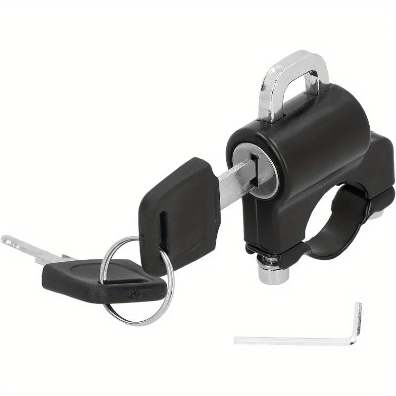 Motorcycle Helmet Lock, Universal Motorbike Anti Theft Helmet Lock Aluminum Alloy Security Padlock with for Bicycle Vehicles