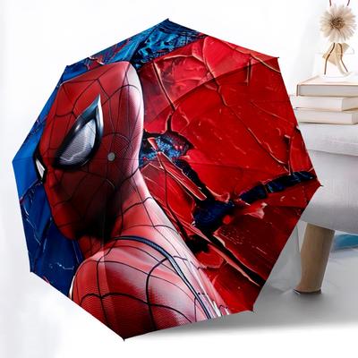 1PC SpiderMan Automatic Open/Close, 8-Rib Durable Frame Compact Travel Umbrella for Men & Women S1222007