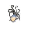 1Pc Colourful Diamonds Gemstones Octopus Brooches, Reiki Healing Crystal Amethyst Agate Opal Gemstone Brooch Pin, Energy Natural Stone Brooch Jewelry