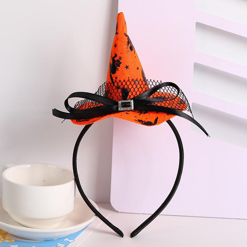 Handmade Halloween Hair Accessory With Spider And Witch Hat For Cosplay And Parties