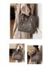2026 Spring Japanese Style Eco-friendly Nylon Embroidered Tote - Large Capacity Casual Single Shoulder Bag for Women