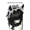 Devil Horn Headband Headpiece Gothic Lace Hairband Gothic Costume Accessories For Women Halloween Cosplay Music Festival