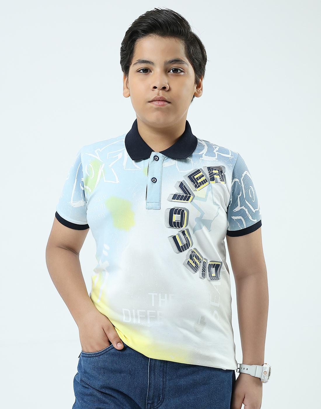 Monte Carlo Boys White Collar Neck T-Shirt 4-5 Years