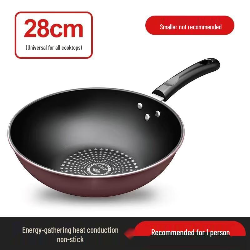 San Jiao Long 34cm Fine Iron Wok with Lid