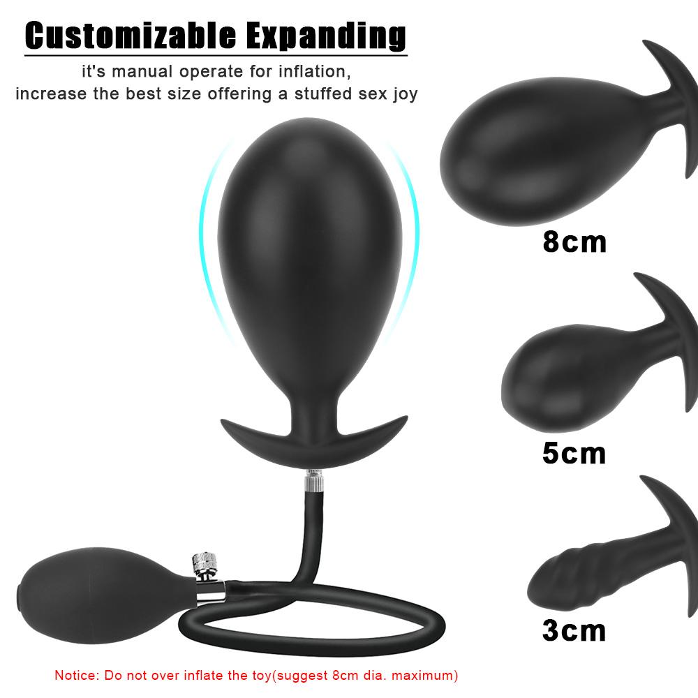 Prostate Massager Vagina Anus Dilator Erotic Inflatable Dildo Sex Toys For Women Men Gay Anal Plug Butt Plugs