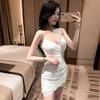 Premium Temperament Solid Color Suspender Dress Women's Summer New Slim and Thin Sexy Hot Girl Hip Skirt