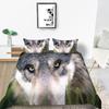 Home Textiles Bedding Suit with Pillowcase 3D Wolf Printed King Double Size Comforter Duvet Cover Bed Sets