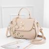 PU Leather Crossbody Shoulder Bags Women's Handmade Embroidery Multifunctional Handbags Purse Ladies Vintage Design Satchel Bags