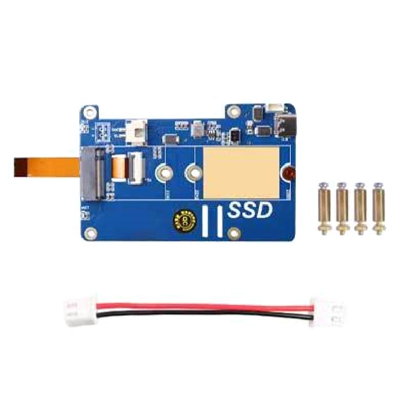 MPS2280P PCIe M.2 SSD Expansion Board for RPi 5 with M.2 mKey Connection, NVMe SSD Support and Double LED Indicators
