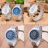 Men Alloy Watch Dial World Time Feature Adults Fashion Decorative Accessories