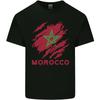 Morocco Ripped Flag Kids T-Shirt Childrens