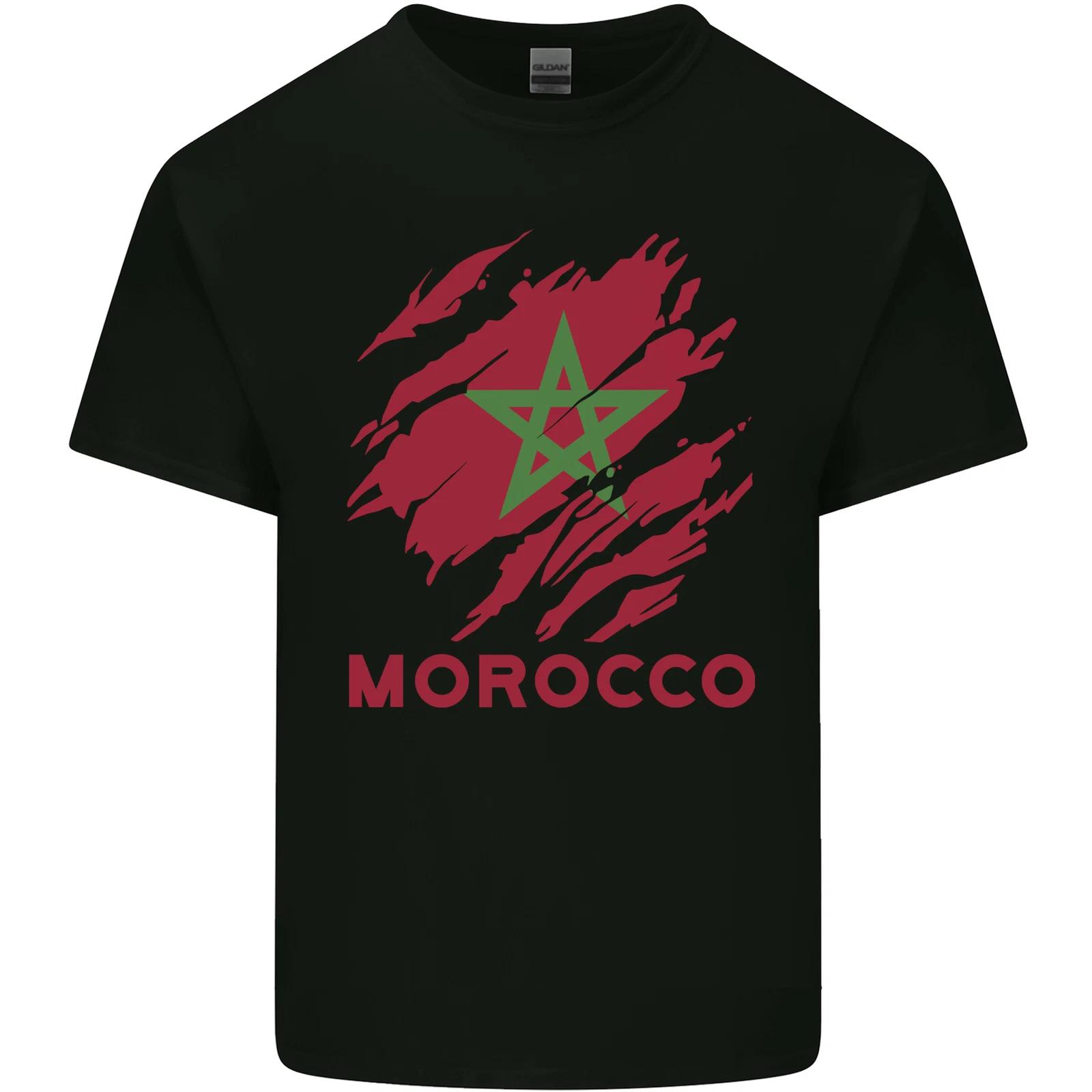 

Morocco Ripped Flag Kids T-Shirt Childrens XL