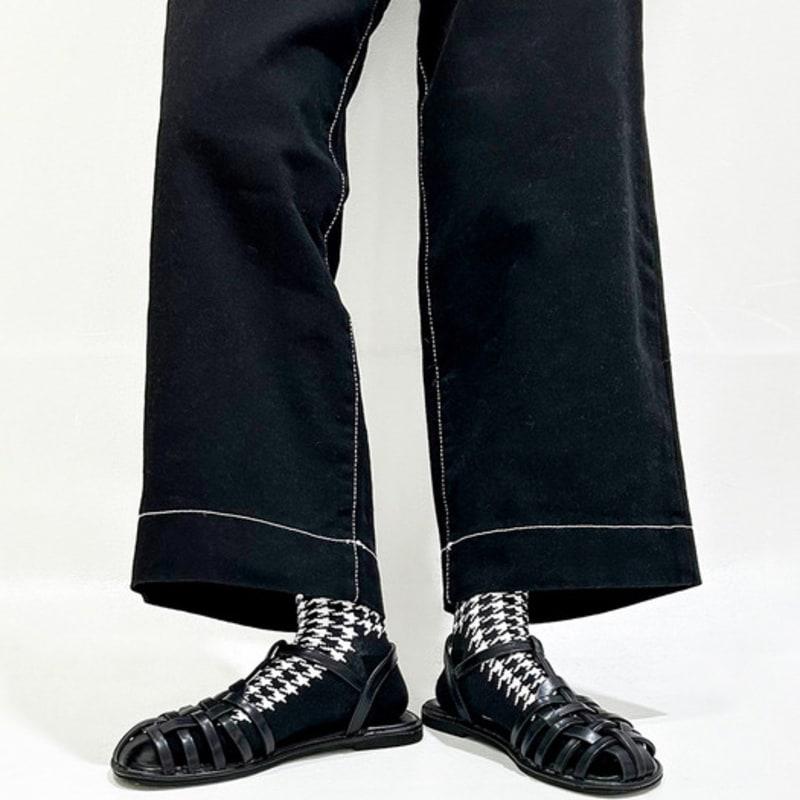 YELLOWSOCKS HOUND CHECK BLACK