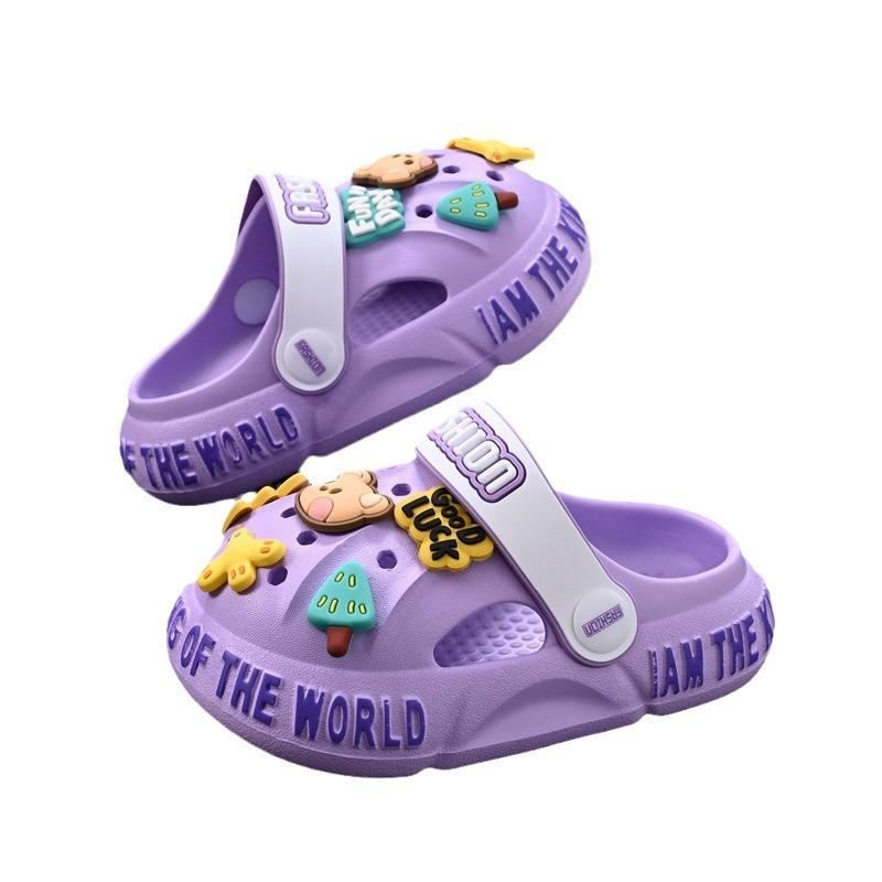 Stylish Breathable And Kids Hole Shoes Nonslip Summer Slippers For Boys And Girls In Colors Multiple