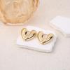 Gold Heart Hollow Earrings - Niche Design, High-End Cold Style, Small Studs