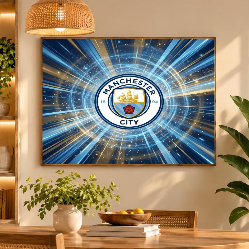 5D Diamond Painting Manchester City DIY Full Drill Diamond Art Kit Home Decoration