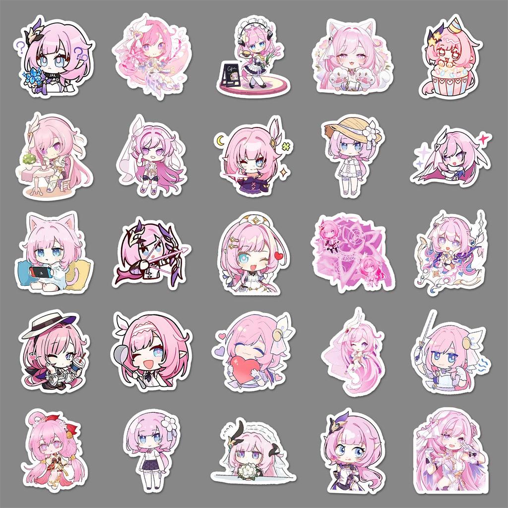 Elysia Game Character Stickers: 50PCS for Creative DIY Scrapbooking & Computer Decoration