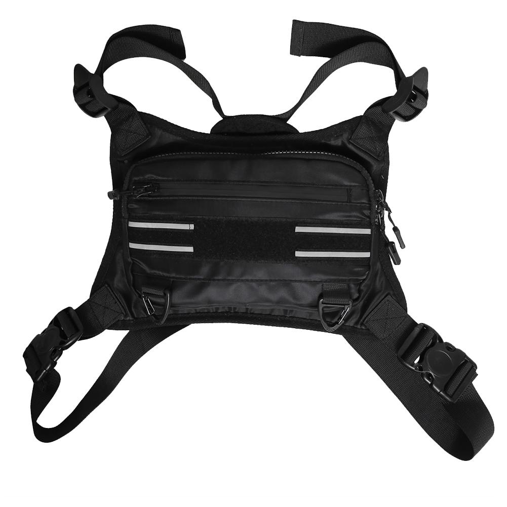 

Sports Chest Bag Lightweight Front Chest Pack Water Resistant Outdoor Hiking Bag with Reflective Strip for Cycling Hiking чорний