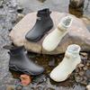 Winter Windproof Cotton Rain Boots Women Warm Light Ankle Rainboots Fashion Black Slip On Rain Shoes Men Waterproof Work Boot