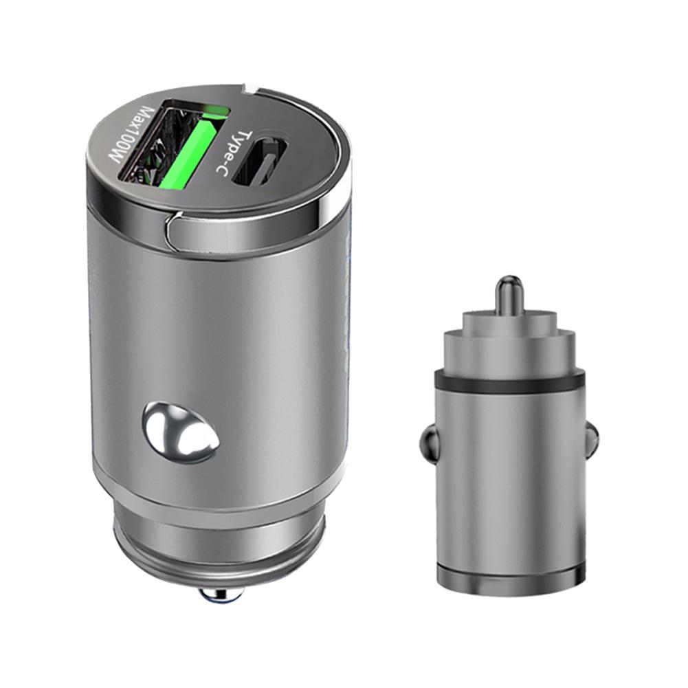 

100 Вт 4 в 1 выдвижное автомобильное зарядное устройство кабель типа C шнур для быстрой зарядки адаптер прикуривателя для iPhone