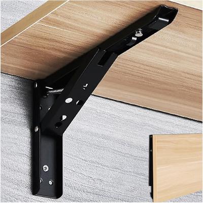 2Pcs Folding Shelf Bracket 90° Self-Locking Hinge Wall Mounted Floating Table Foldable Support
