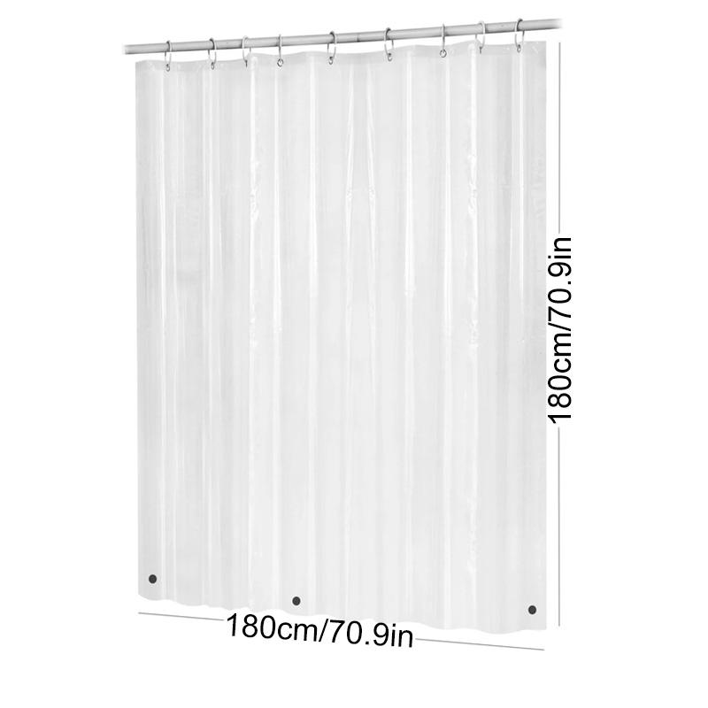 1Pc 180*180CM Thickening Shower Curtain DIY With Hooks Waterproof Bathroom Decor PEVA