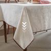 French Jacquard Table Cloth Embroidered Lace Solid Color Dustproof and Thermal Insulation Rectangular Table Cloth for Restaurant