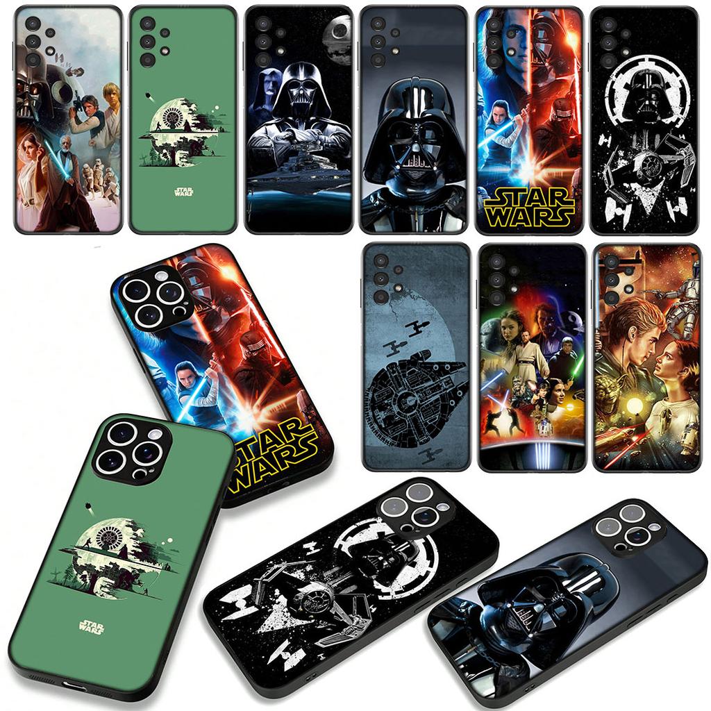 Cover per Samsung Galaxy S25 S23 S22 S24 FE Ultra Plus A56 A05 A06 A15 A16 A57 S7 Edge Custodia Sfondo Stelle Darths Wars Vaders