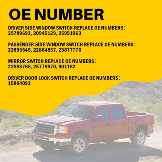 Window Switch+Door Lock+Mirror Control Left Right For Chevrolet GMC 2007-2013 EK