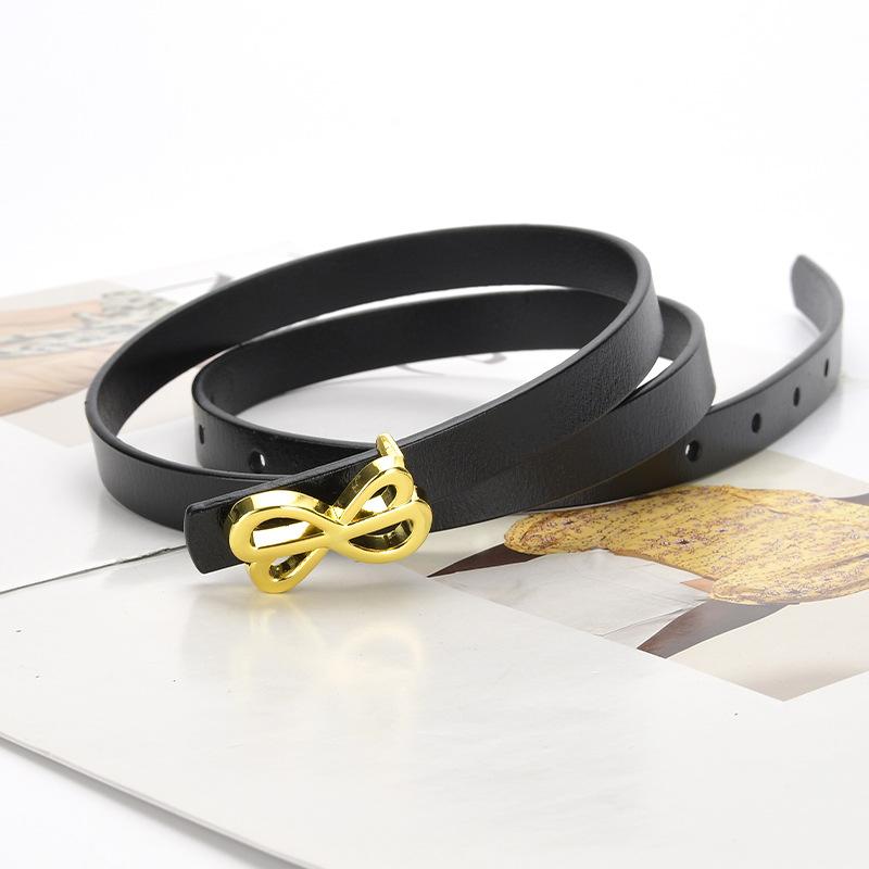 A Slim Waist Strap, Genuine Leather Belt for Women, A Dress with A Cinched Waist, Versatile Jeans with A Trendy Bow Tie