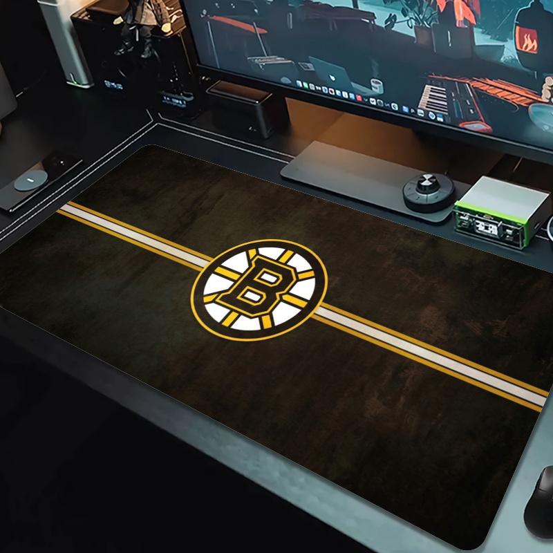 Boston Bruins Mouse Pad Large Gaming Table Cushion Nonslip Laptop Tablet Big Mousepad Xxl Mat Mini Pc Playmat With Lock Edge