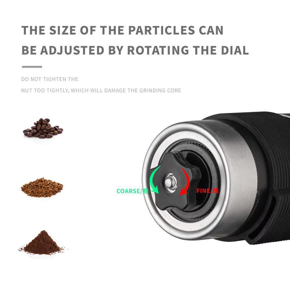 Ręczny młynek do kawy Przenośne młynki do ziaren kawy Mini Stal nierdzewna Łatwy ręcznie robiony młyn Spieniacz Akcesoria kuchenne Narzędzie