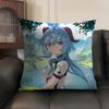 Ganyu Genshin Impact Cushion Cover Natural Linen Organic Fabric DoubleSided Printing Sofa Home Decor Gift Pillow Case