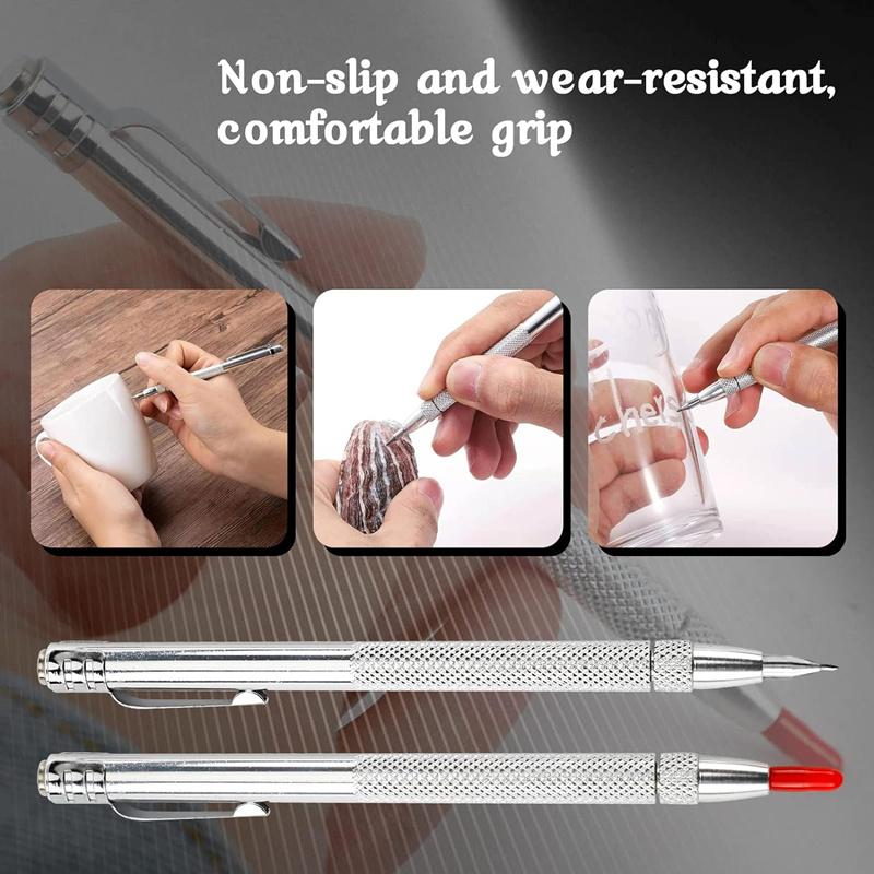 New Alloy Scribe Pen Carbide Scriber Pen Metal Wood Glass Tile Cutting Marker Pencil Metalworking Woodworking Hand Tools Kits