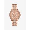 Oversized Brynn Pavé Rose Gold-Tone Watch MK7505