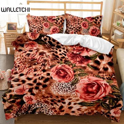 Sada povlaku na přikrývku s leopardím potiskem Twin Full Dospělí Gepard Leopard Afrika Zvíře Ložní prádlo Queen King Size Polyesterový Povlak na přikrývku