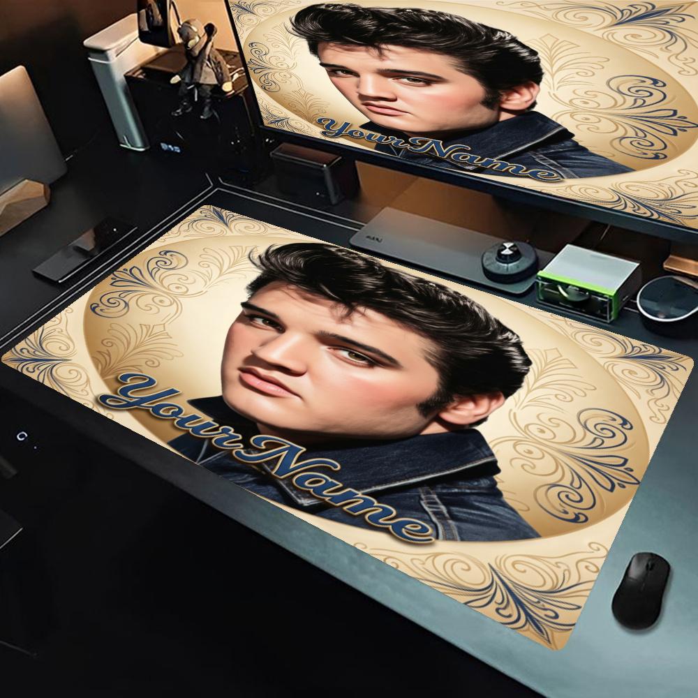 Elvis Personalized Text Mouse Pad Office Mouse Mats Office Mouse Mats Nonslip Rubber Bottom Perfect For Office Laptop Gaming Setup