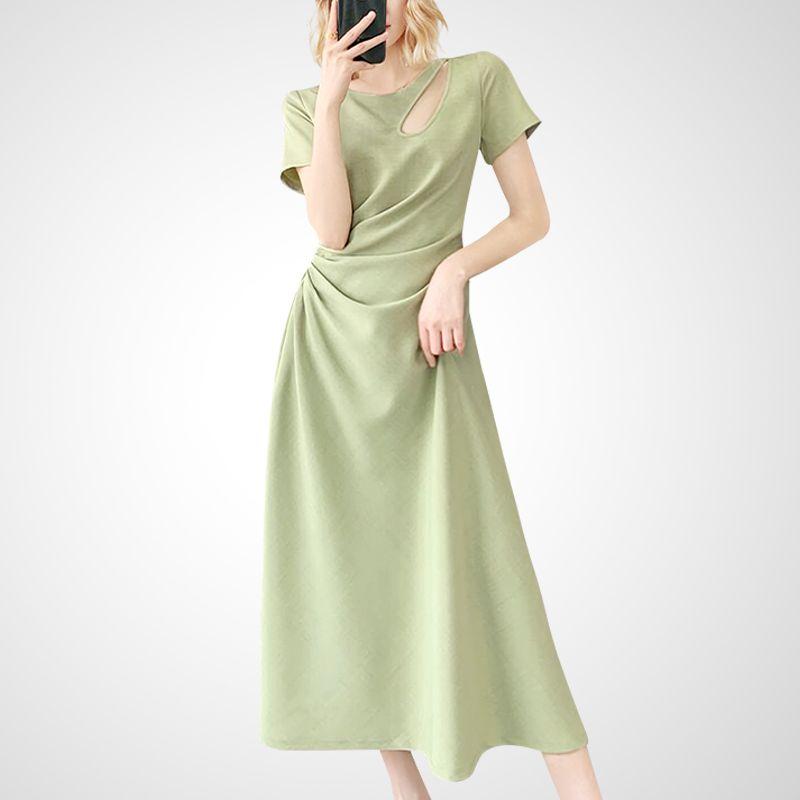 

Нишевое летнее платье 2023 года с эффектом похудения и дизайнерским чувством Grass Green XL