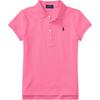 Polo Koszulka Polo Jednolity Kolor Logo Małego Kucyka Bawełna Krótki Rękaw Dziecięca góra Różowo-Czerwona 313573242-010