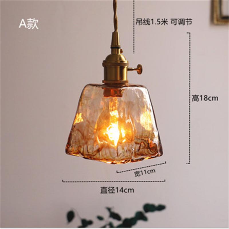 Modern Nordic Brass Glass Pendant Lights Kitchen Restaurant Bar Living Room Bedroom Hanging Pendant Lamp