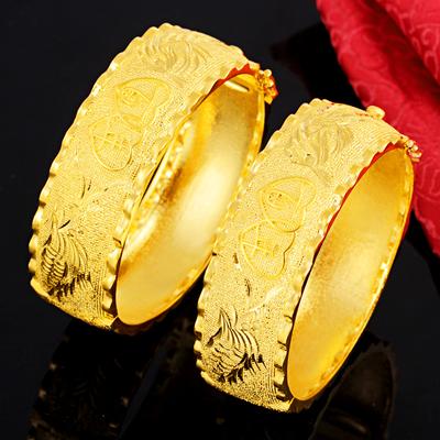 Centennial Haohe Dragon and Phoenix Bracelet Bridal Bracelet Simulation Gold Dragon and Phoenix Bracelet
