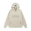 Unisex Oversized Fleece-Lined Hoodie With Embossed Letter Print Casual Streetwear Sweatshirt Men Women