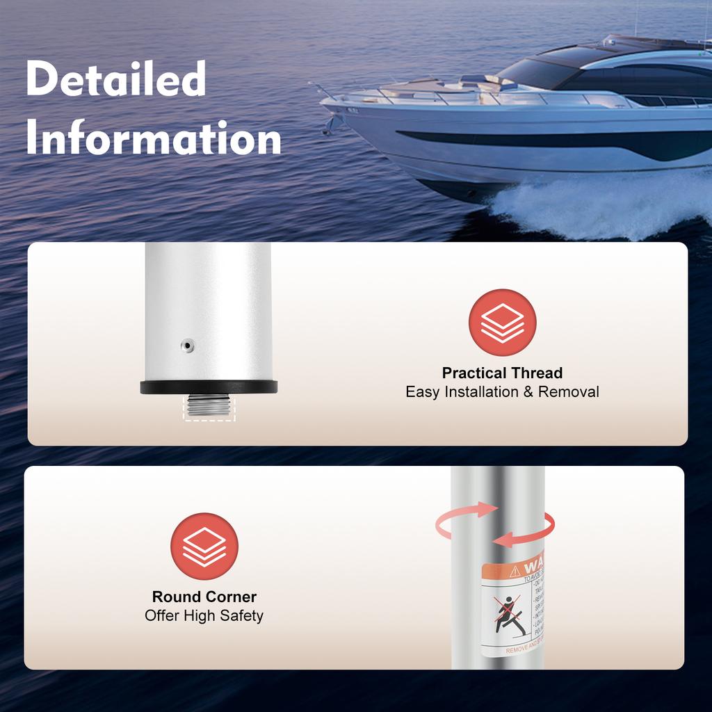 Ajustable RV Table Set 60×38cm RV Dinette Table Dining Table with 4 Cup Holders and Supporting Rod (22“ -  28”) for RV, Boat